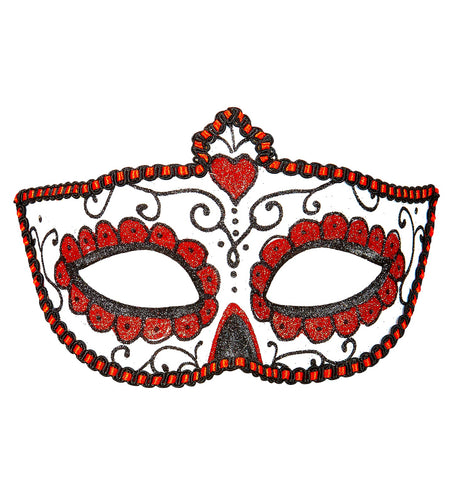 e-carnavalskleding-SYK Mexicaanse oogmaskers rood met zwart