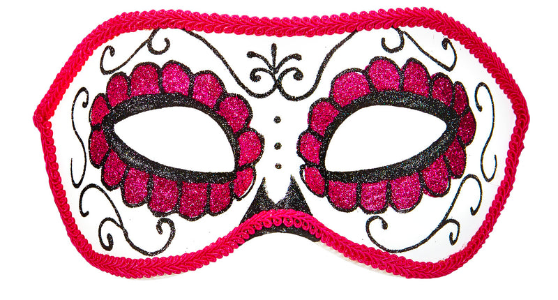 e-carnavalskleding-SYK Mexicaanse oogmaskers roze met zwart