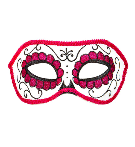 e-carnavalskleding-SYK Mexicaanse oogmaskers roze met zwart