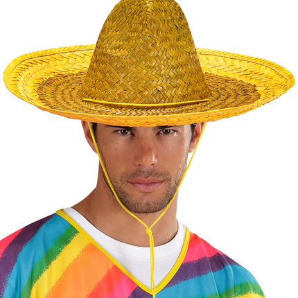 e-carnavalskleding-SYK Mexicaanse sombrero geel