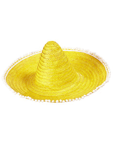 e-carnavalskleding-SYK Mexicaanse sombrero geel met bolletjes