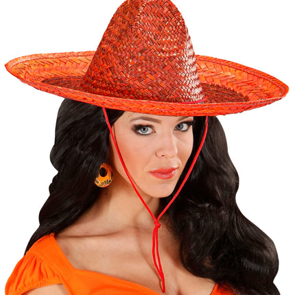 e-carnavalskleding-SYK Mexicaanse sombrero oranje