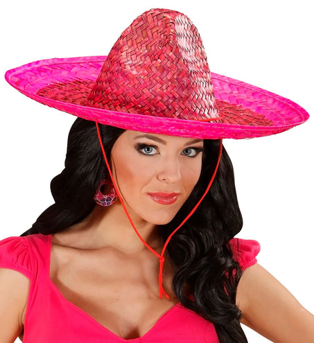 e-carnavalskleding-SYK Mexicaanse sombrero roze