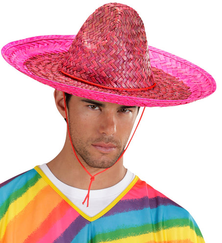 e-carnavalskleding-SYK Mexicaanse sombrero roze