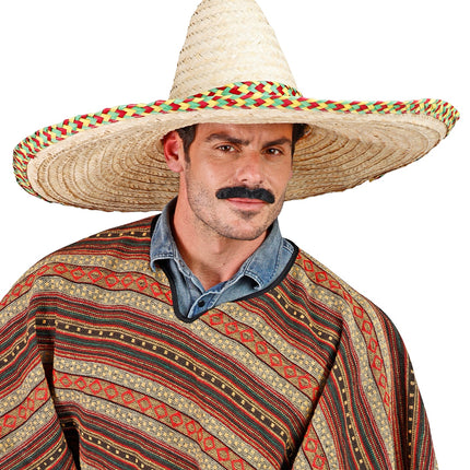 e-carnavalskleding-SYK Mexicaanse sombrero stro naturel