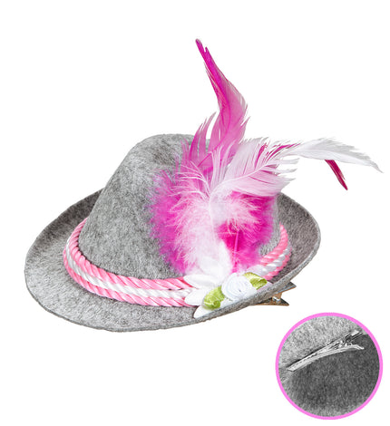 e-carnavalskleding-SYK Mini Beierse Fedora Rose