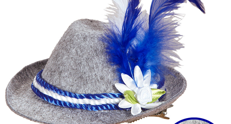 e-carnavalskleding-SYK Mini Beierse hoedjes in blauw