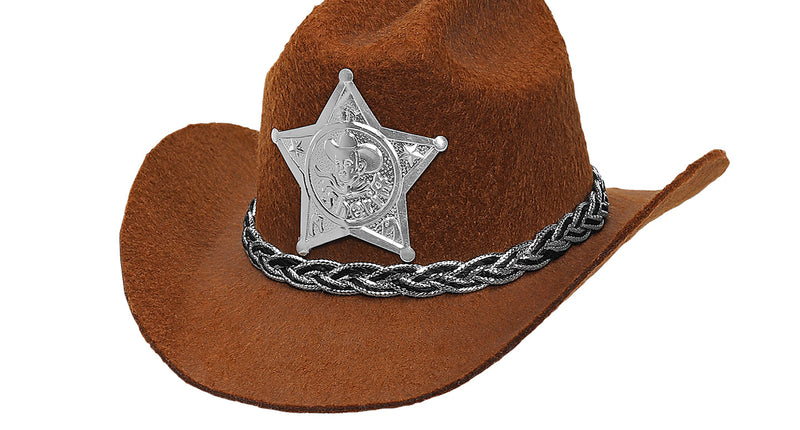 e-carnavalskleding-SYK Mini Cowboyhoed Bruin