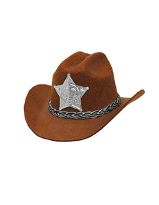 e-carnavalskleding-SYK Mini Cowboyhoed Bruin