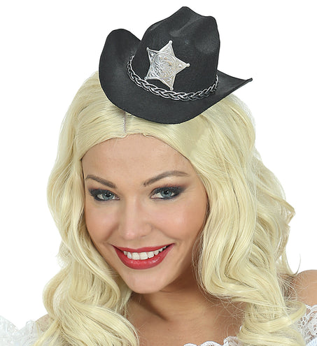 e-carnavalskleding-SYK Mini cowboyhoed zwart Dallas