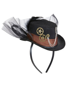 e-carnavalskleding-SYK Mini hoedje steampunk dames