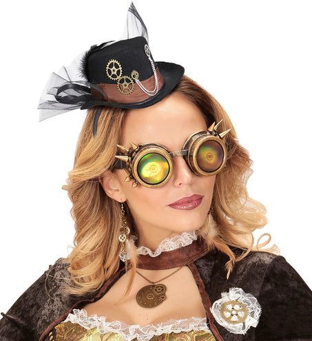 e-carnavalskleding-SYK Mini hoedje steampunk dames