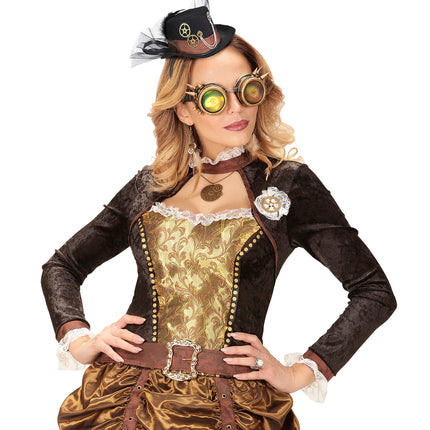 e-carnavalskleding-SYK Mini hoedje steampunk dames