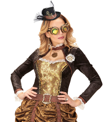 e-carnavalskleding-SYK Mini hoedje steampunk dames
