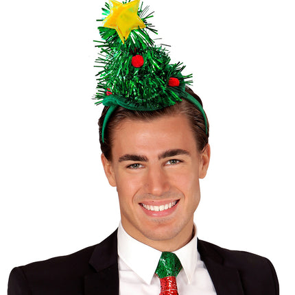 e-carnavalskleding-SYK Mini kerstboom op haarband