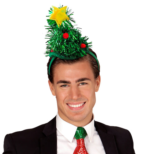 e-carnavalskleding-SYK Mini kerstboom op haarband