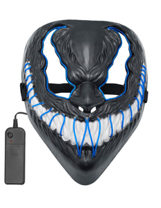e-carnavalskleding-SYK Monster masker led blauw
