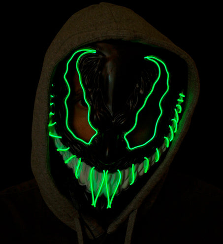 e-carnavalskleding-SYK Monster masker led groen