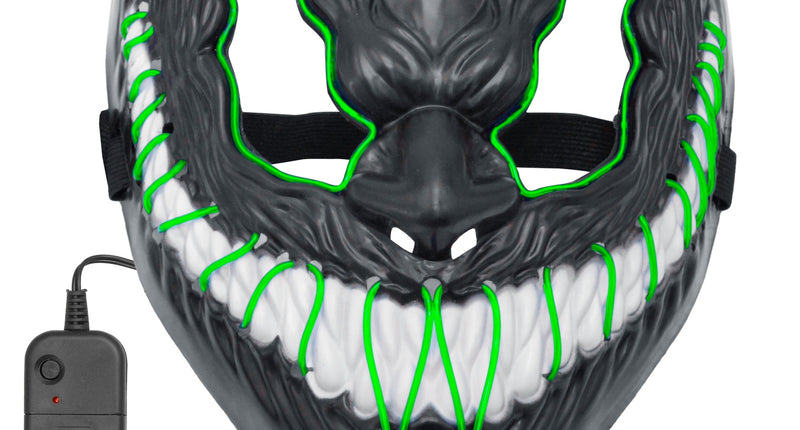 e-carnavalskleding-SYK Monster masker led groen