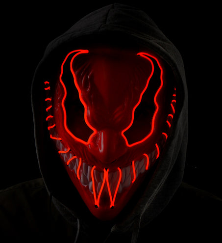 e-carnavalskleding-SYK Monster masker led rood