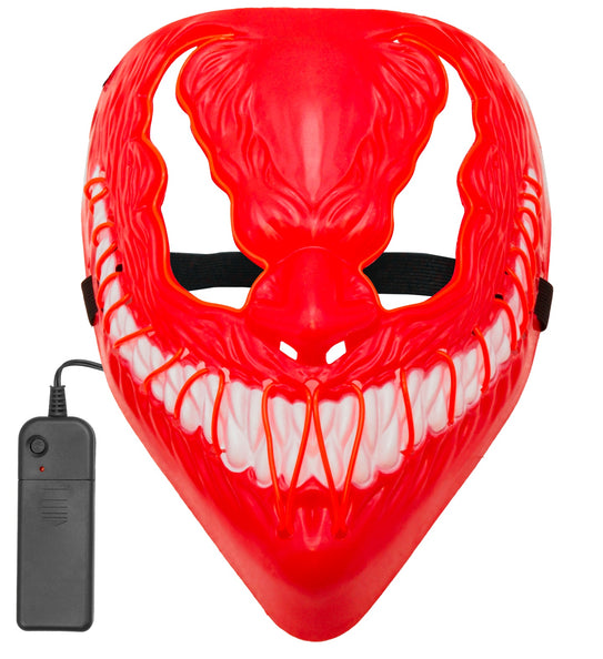 e-carnavalskleding-SYK Monster masker led rood