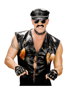 e-carnavalskleding-SYK Motor biker vest lederlook