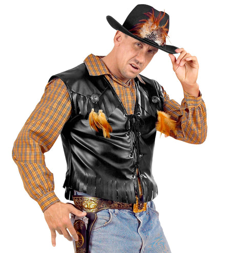 e-carnavalskleding-SYK Motor biker vest lederlook