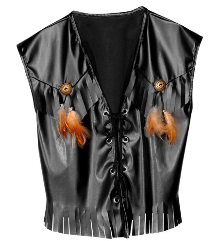 e-carnavalskleding-SYK Motor biker vest lederlook