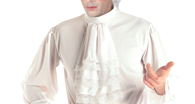 e-carnavalskleding-SYK Mozart blouse wit met jabot