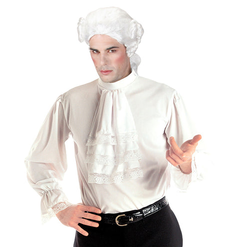 e-carnavalskleding-SYK Mozart blouse wit met jabot