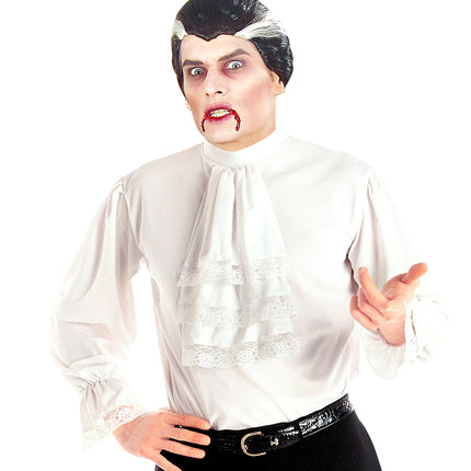 e-carnavalskleding-SYK Mozart blouse wit met jabot