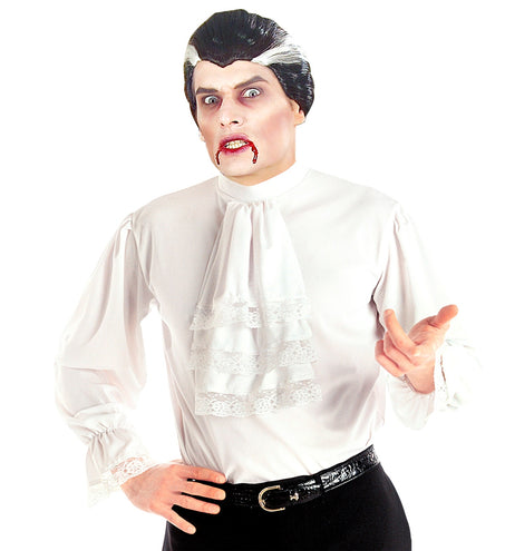 e-carnavalskleding-SYK Mozart blouse wit met jabot
