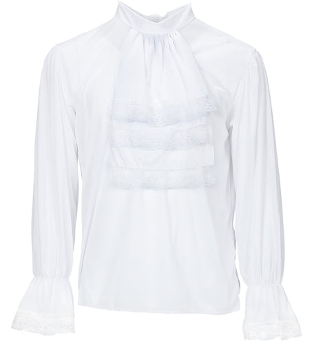 e-carnavalskleding-SYK Mozart blouse wit met jabot