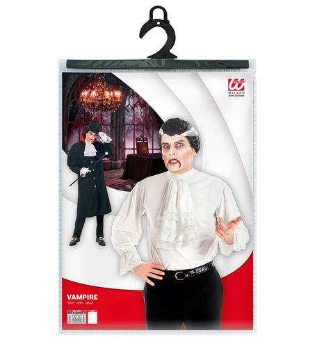 e-carnavalskleding-SYK Mozart blouse wit met jabot