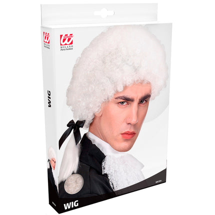 e-carnavalskleding-SYK Mozart pruik wit