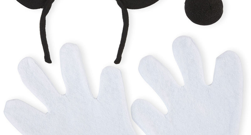 e-carnavalskleding-SYK Muizen oren met staart en handschoenen Mickey