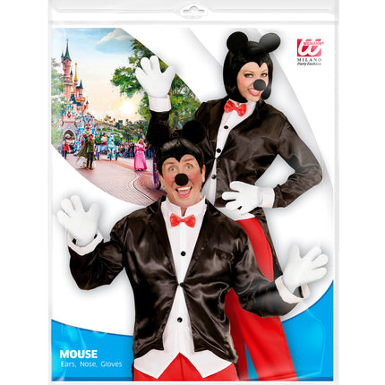 e-carnavalskleding-SYK Muizen oren met staart en handschoenen Mickey