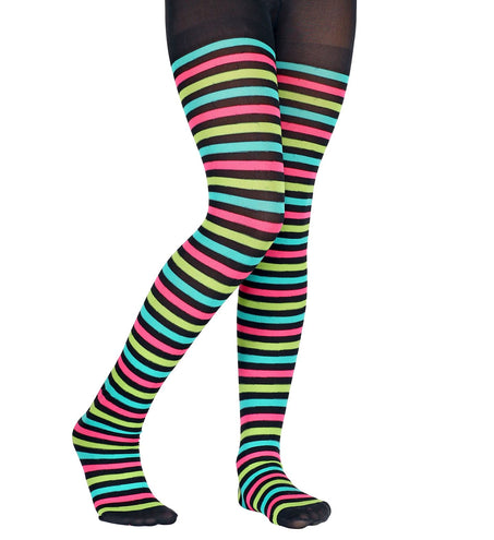 e-carnavalskleding-SYK Multi color panty gestreept kinderen