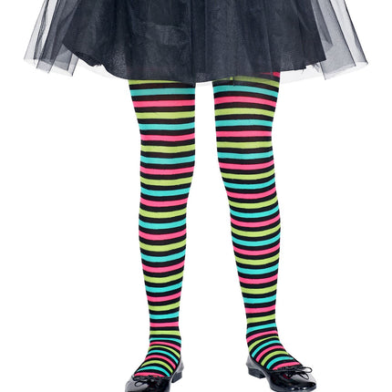 e-carnavalskleding-SYK Multi color panty gestreept kinderen