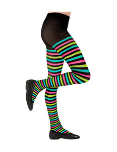 e-carnavalskleding-SYK Multi color panty gestreept kinderen