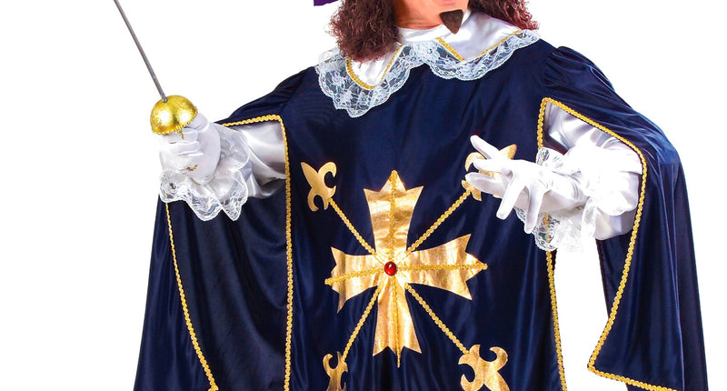 e-carnavalskleding-SYK Musketier Cape met blouse en kraag