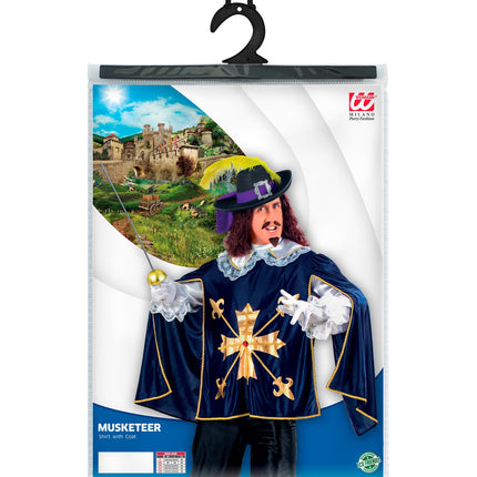 e-carnavalskleding-SYK Musketier Cape met blouse en kraag
