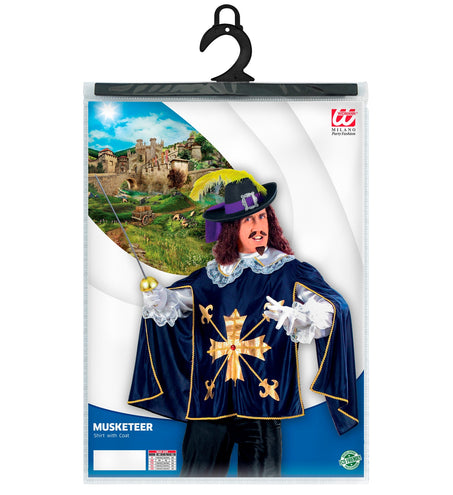 e-carnavalskleding-SYK Musketier Cape met blouse en kraag