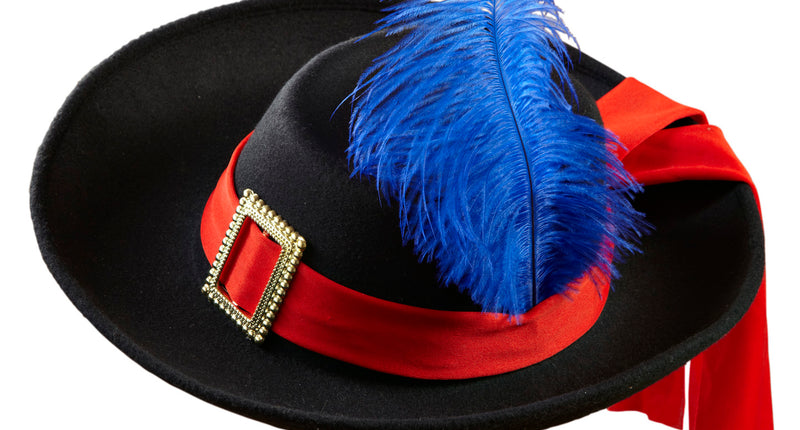 e-carnavalskleding-SYK Musketiershoed kind met veer