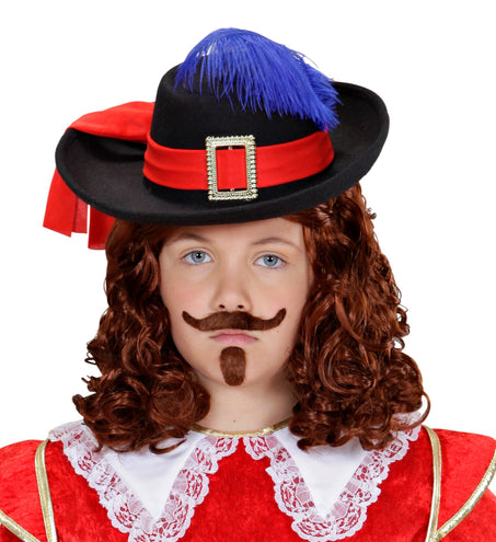 e-carnavalskleding-SYK Musketiershoed kind met veer