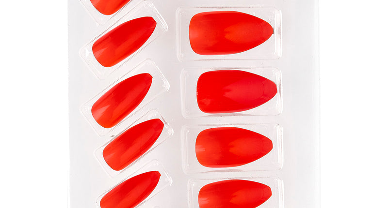 e-carnavalskleding-SYK Nagels Stiletto Rood