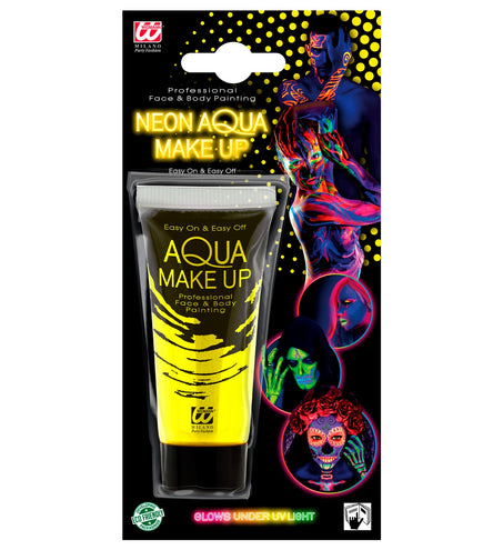 e-carnavalskleding-SYK Neon aqua schmink geel in tube