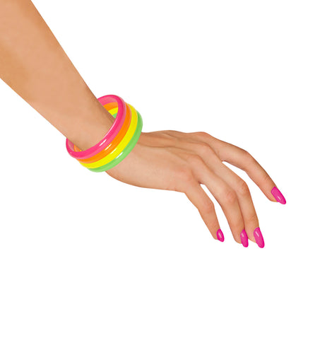 e-carnavalskleding-SYK Neon armbanden set disco