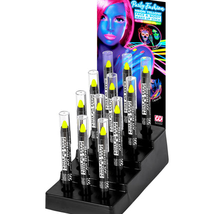 e-carnavalskleding-SYK Neon geel make-up potlood 3.5ml