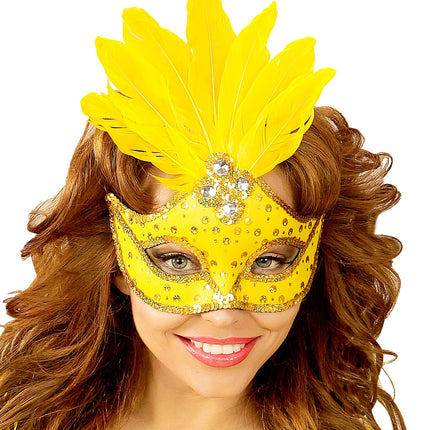 e-carnavalskleding-SYK Neon gele Braziliaanse maskers